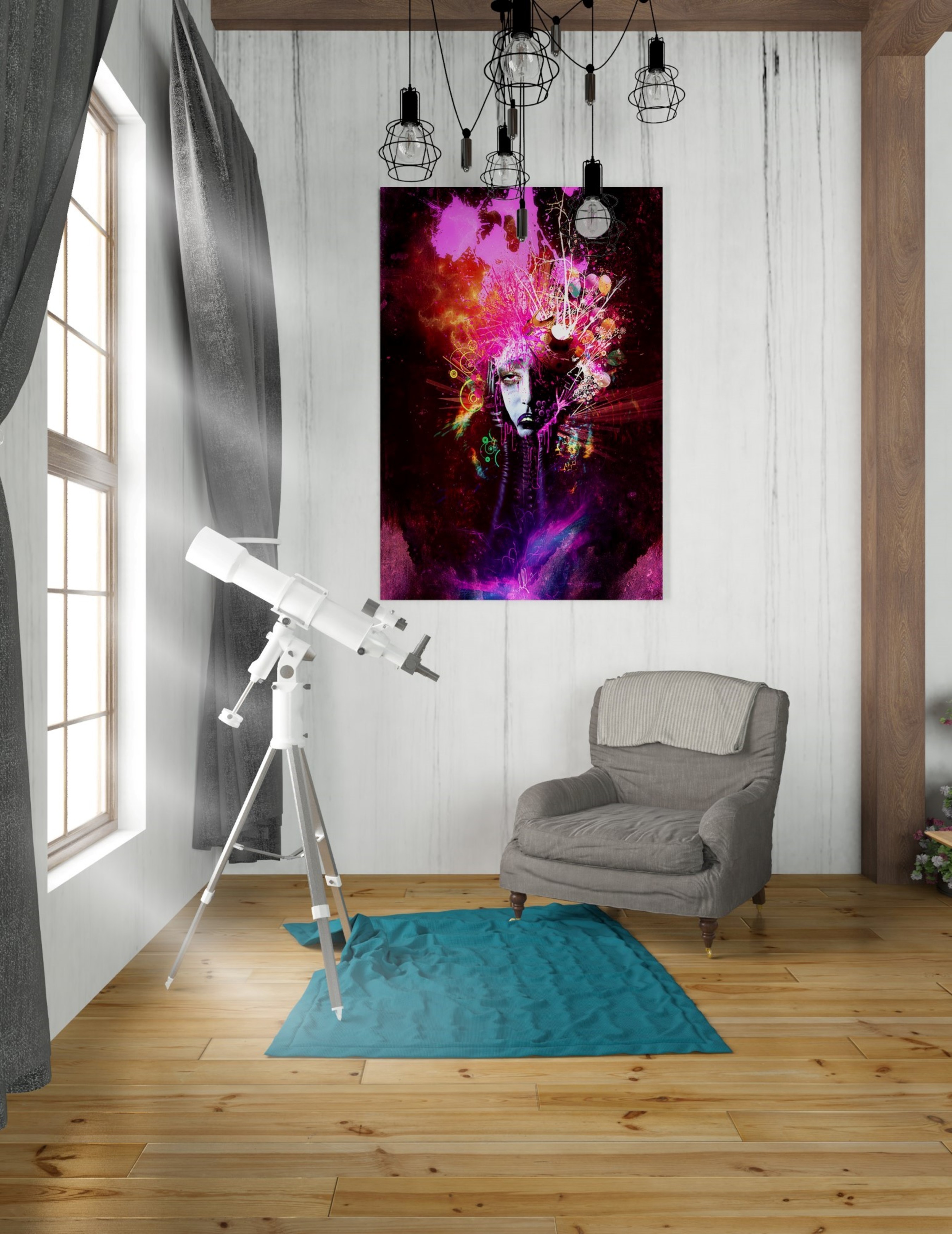 Cortesi Home 'Deep' Di Mario Sanchez Nevado – Stampa Giclée Su Tela – Quadro 68x40 Cm – Pronto Da Appendere