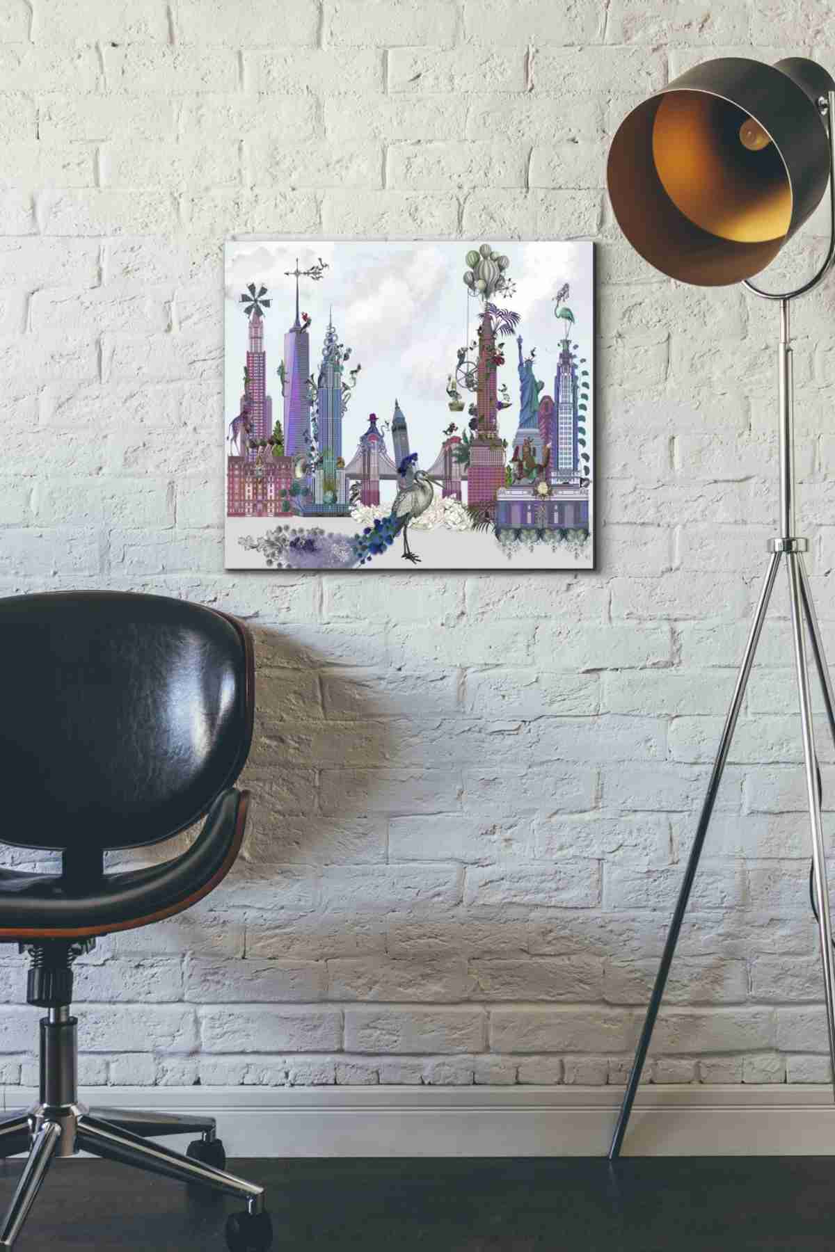 Epic Graffiti 'New York City, Menagerie' by Fab Funky Giclee Canvas Wall Art