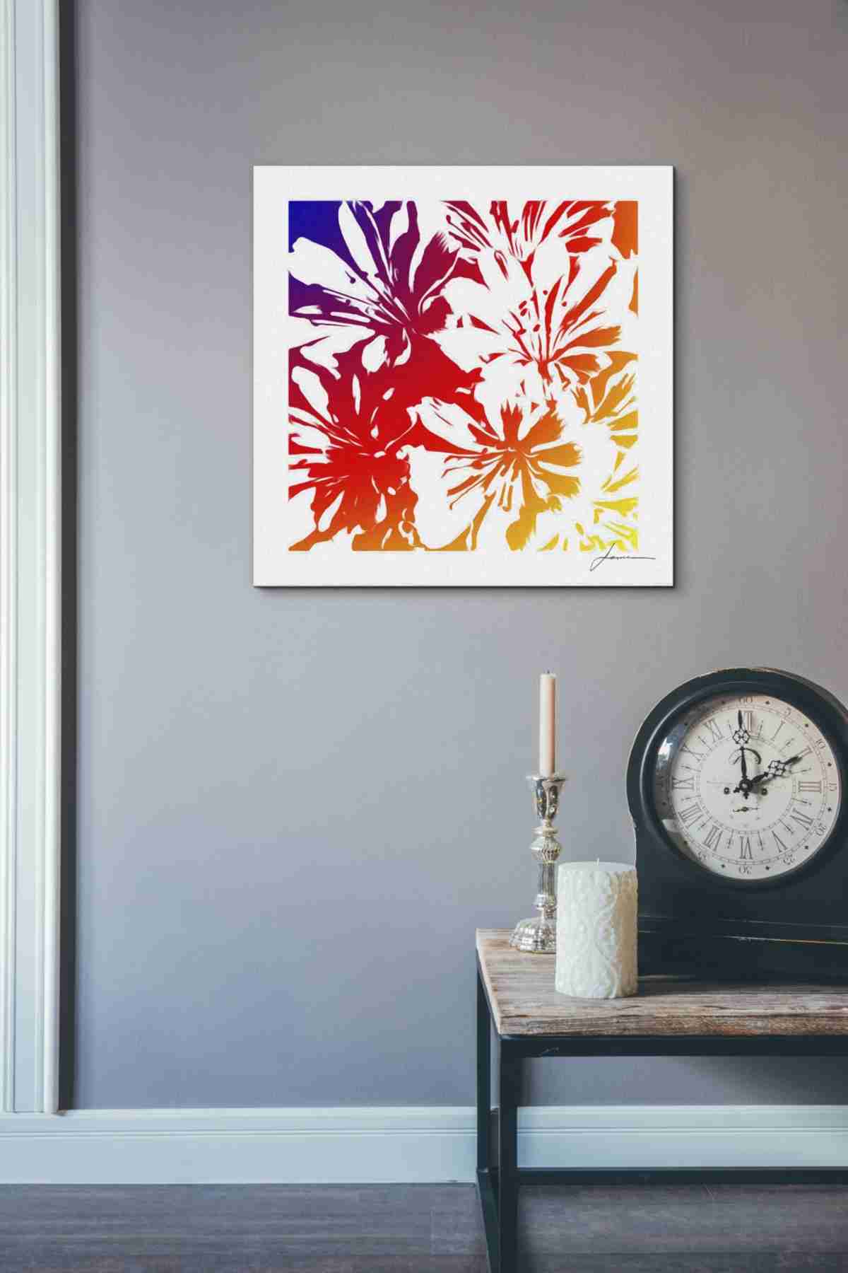 Epic Graffiti 'Floral Brights I' by James Burghardt Giclee Canvas Wall Art