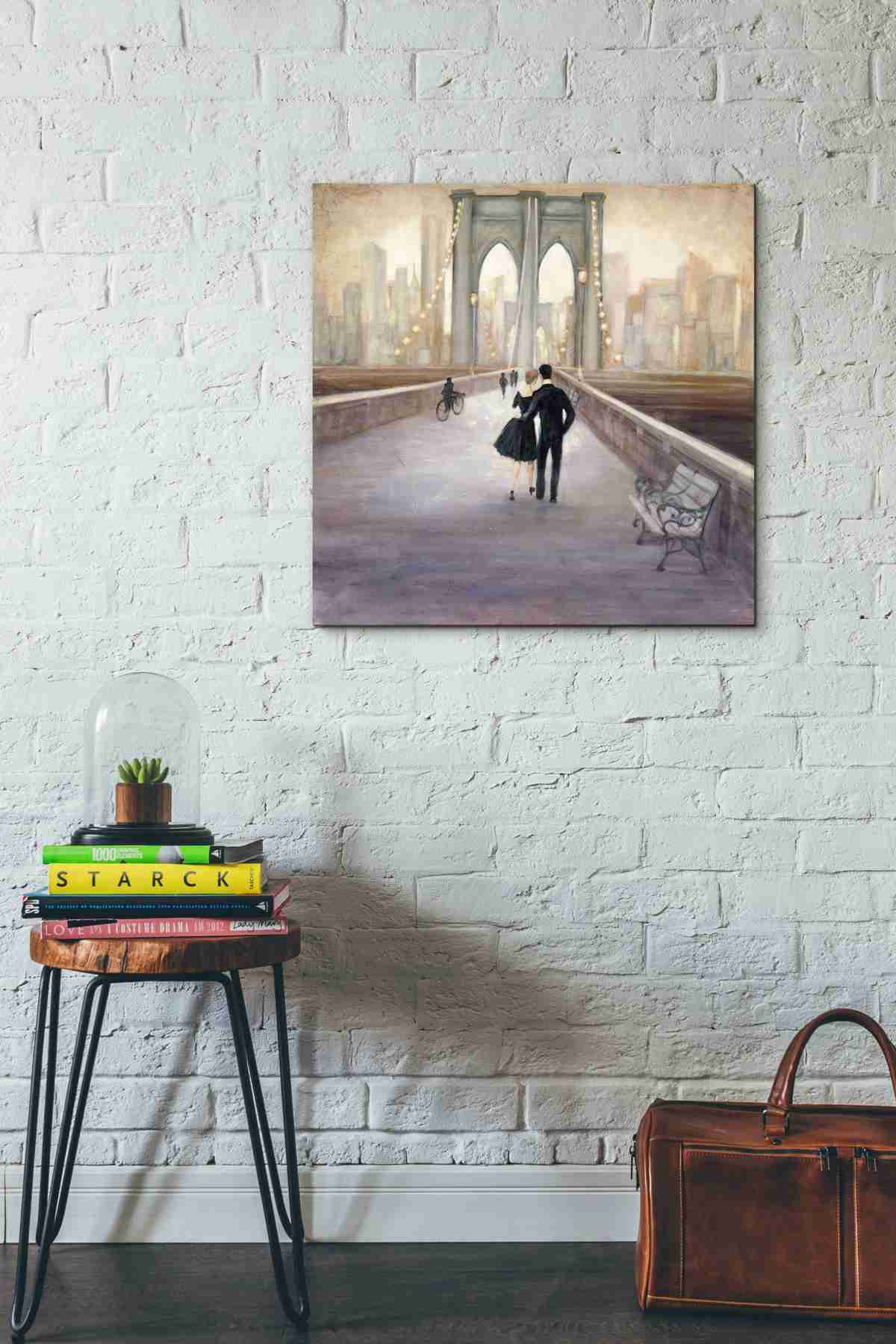 Epic Graffiti "Bridge to New York" by Julia Purinton, Giclee Canvas Wall Art