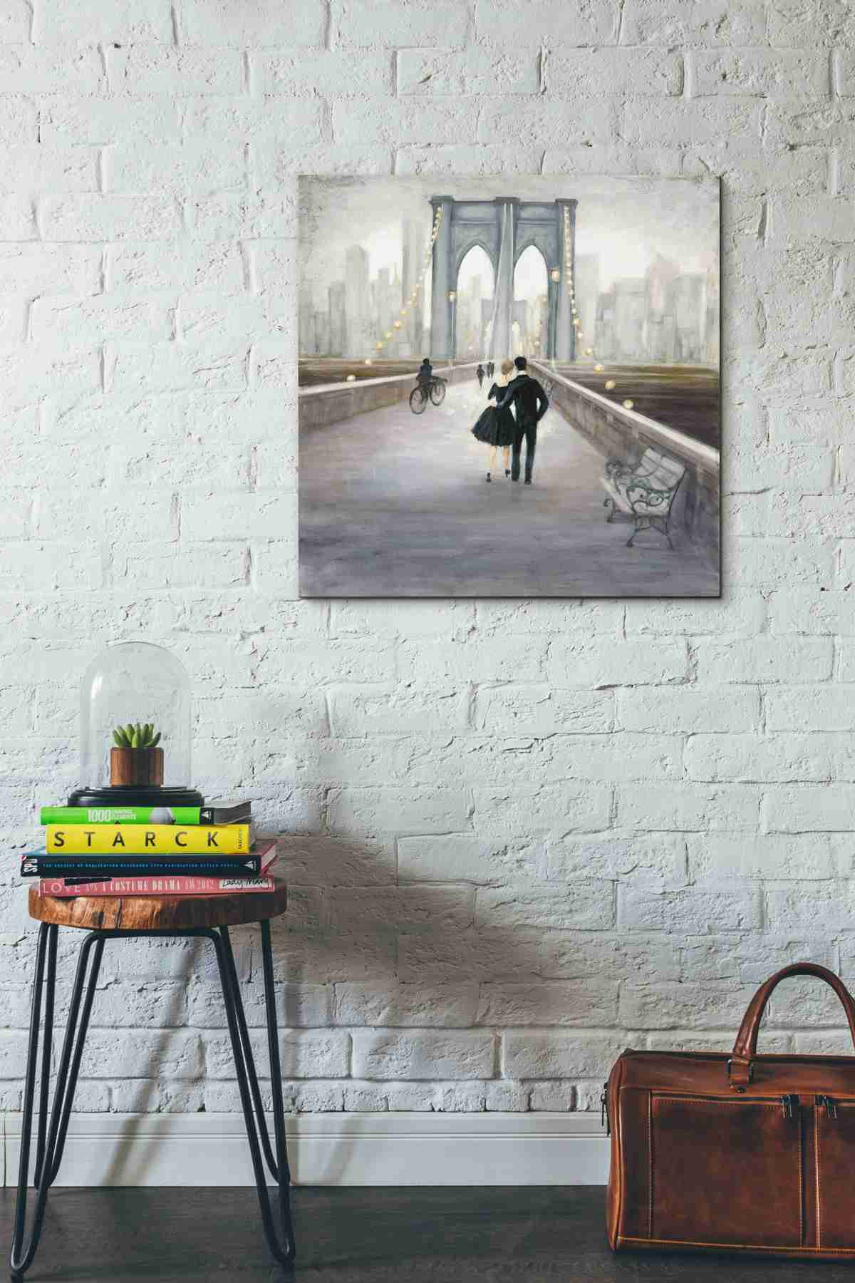 Epic Graffiti "Bridge to NY V2" by Julia Purinton, Giclee Canvas Wall Art