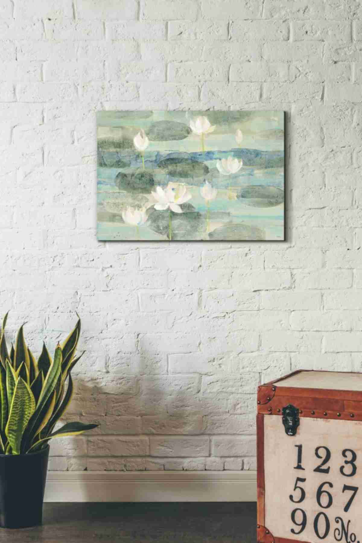 Epic Graffiti 'Water Lilies Bright' by Albena Hristova, Giclee Canvas Wall Art