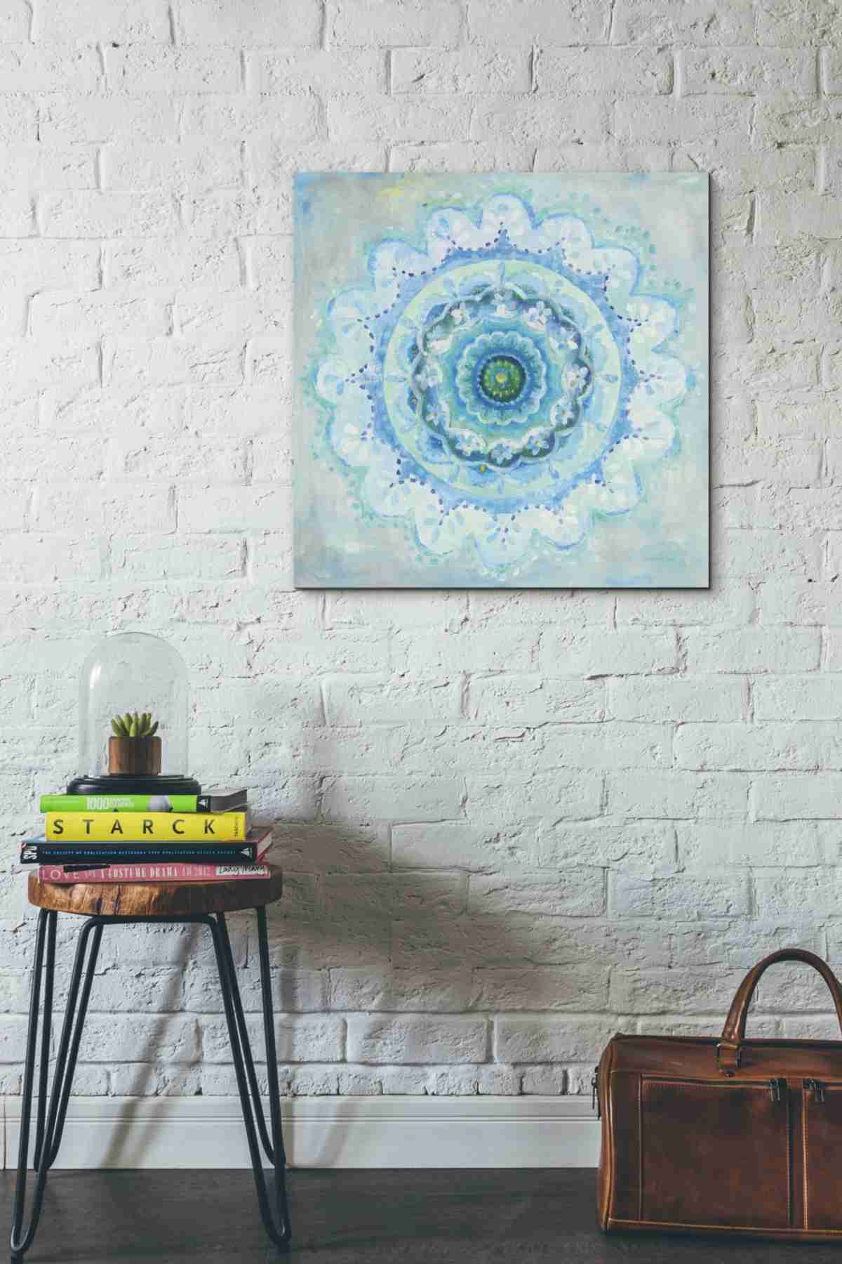 Epic Graffiti 'Coastal Mandala' by Danhui Nai, Giclee Canvas Wall Art