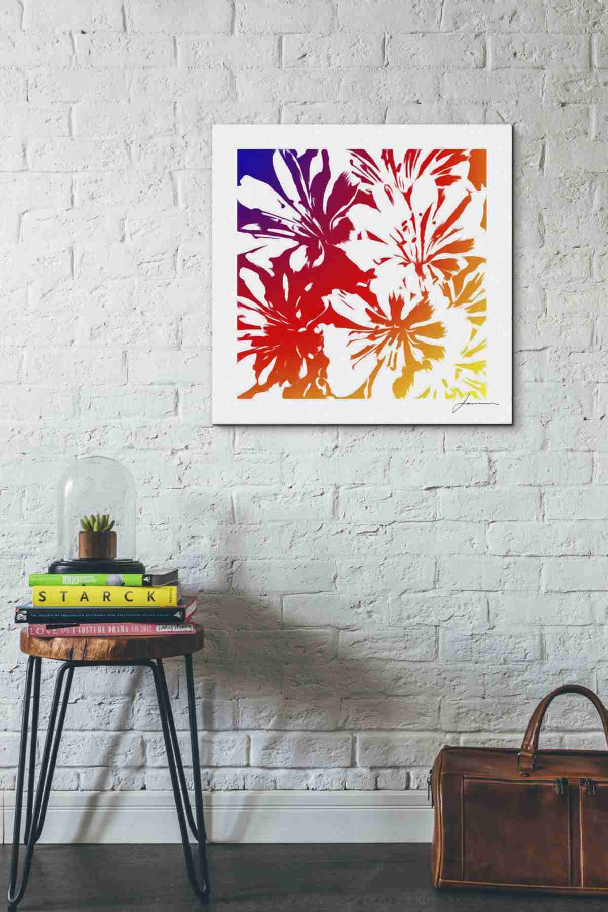 Epic Graffiti 'Floral Brights I' by James Burghardt Giclee Canvas Wall Art