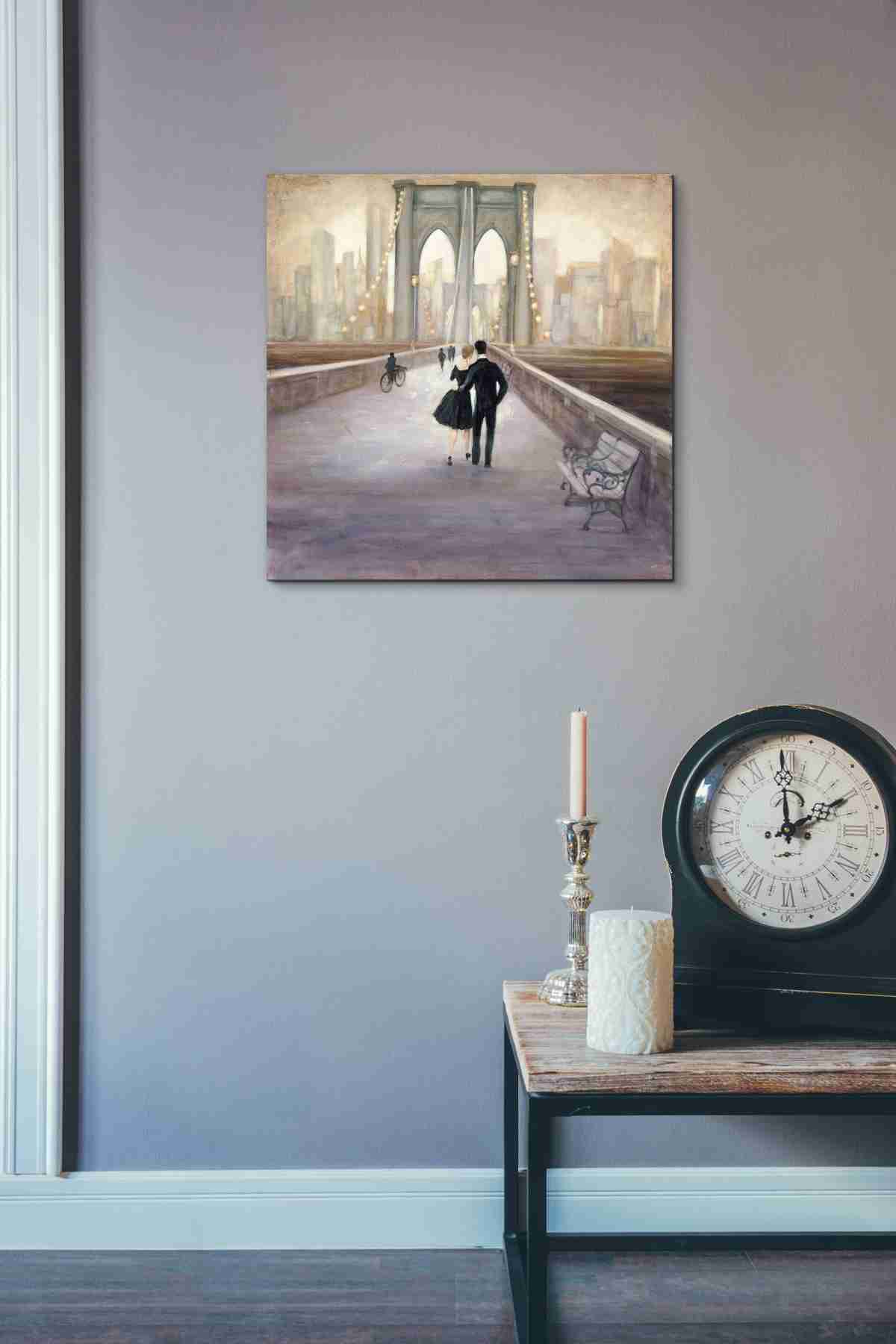 Epic Graffiti "Bridge to New York" by Julia Purinton, Giclee Canvas Wall Art