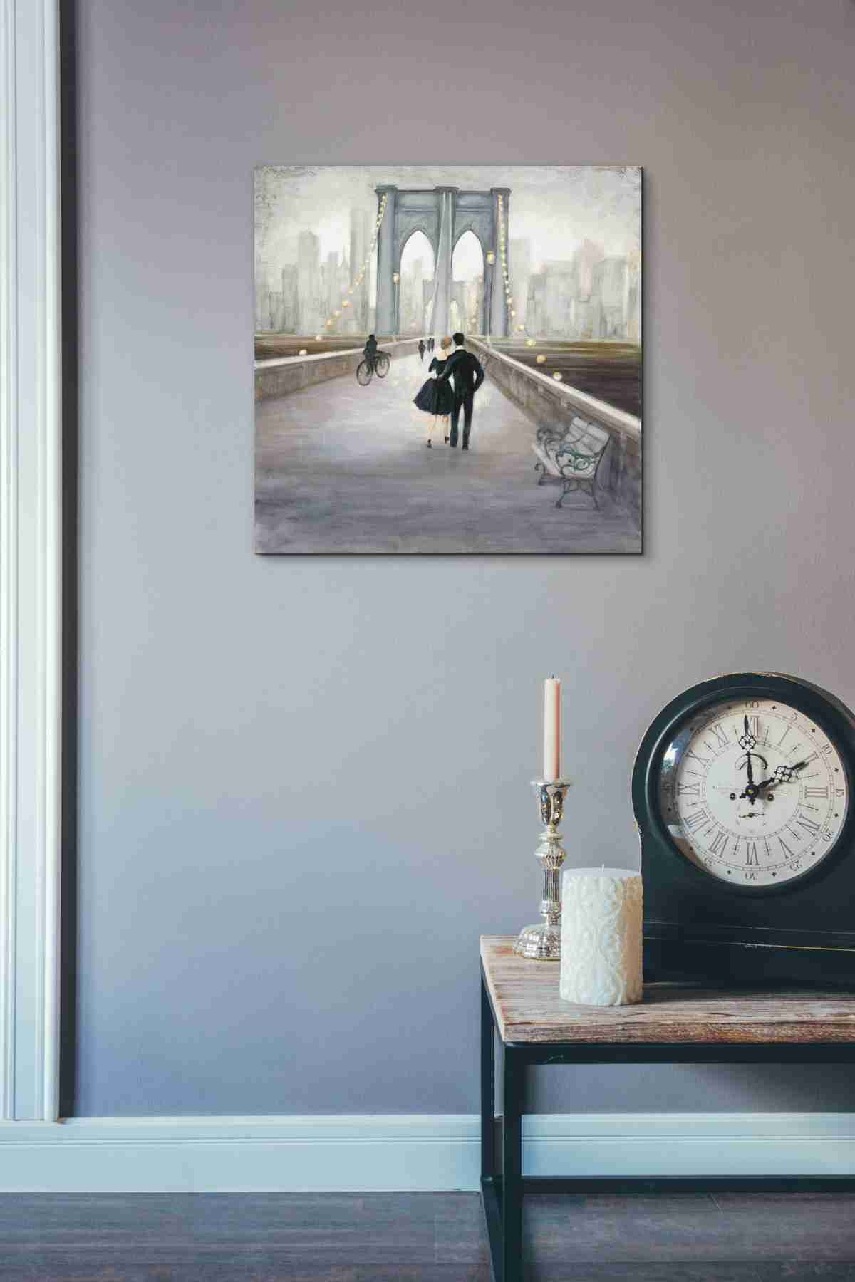 Epic Graffiti "Bridge to NY V2" by Julia Purinton, Giclee Canvas Wall Art