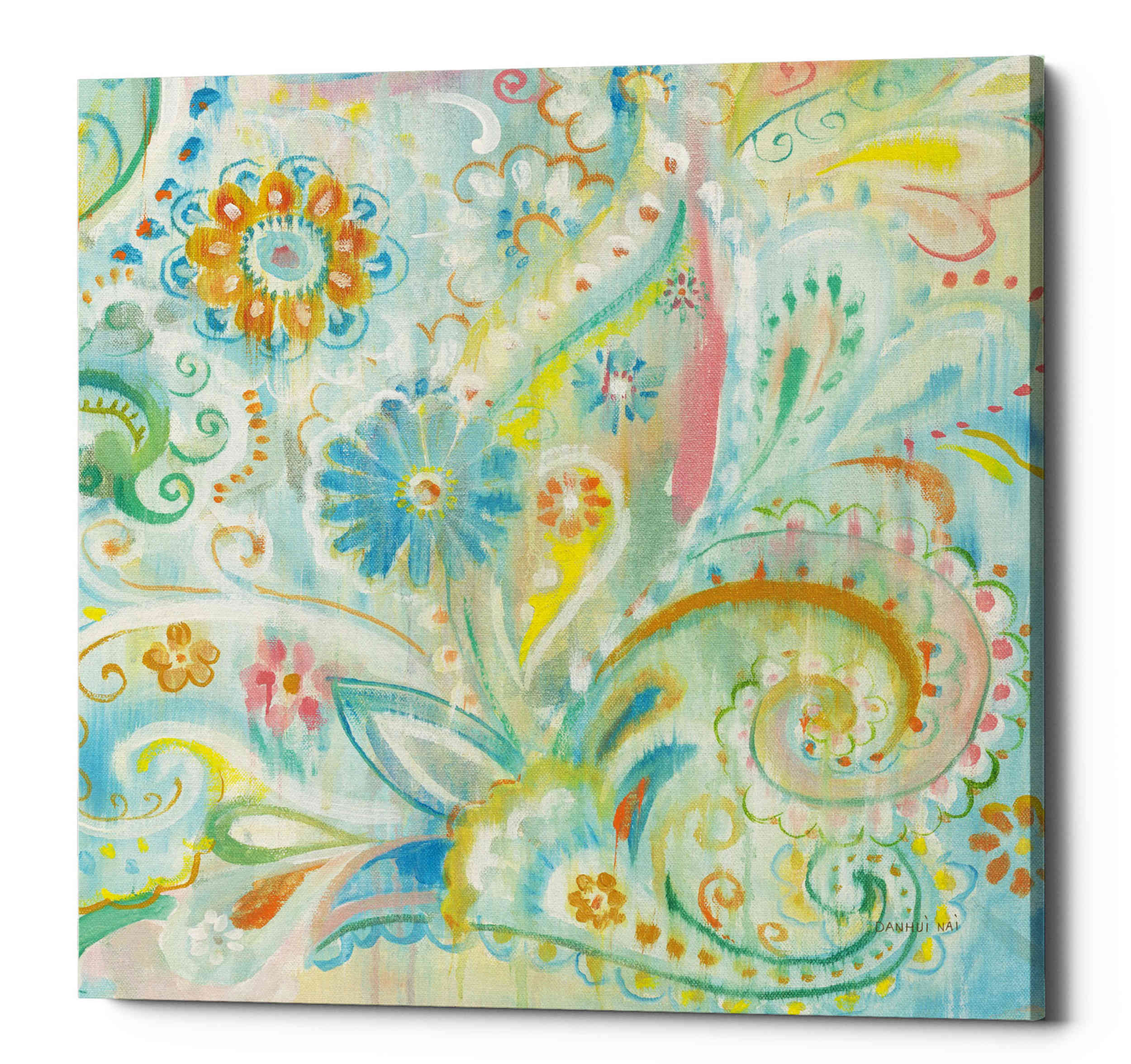 Epic Graffiti «Spring Dream Paisley XIII» by Danhui Nai, Giclee Canvas Wall Art