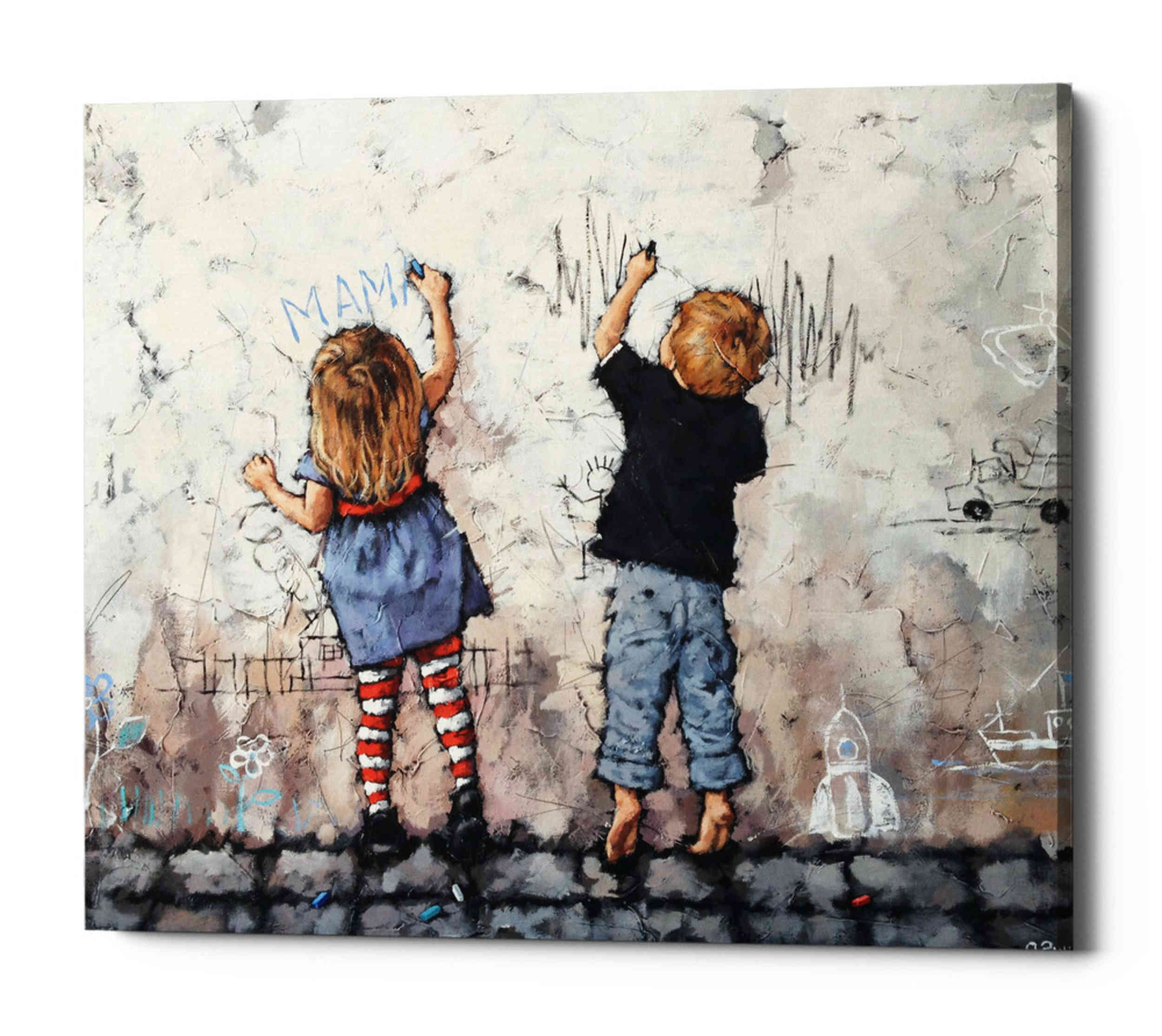 Epic Graffiti 'Wall Graffiti' by Alexander Gunin, Giclee Canvas Wall Art